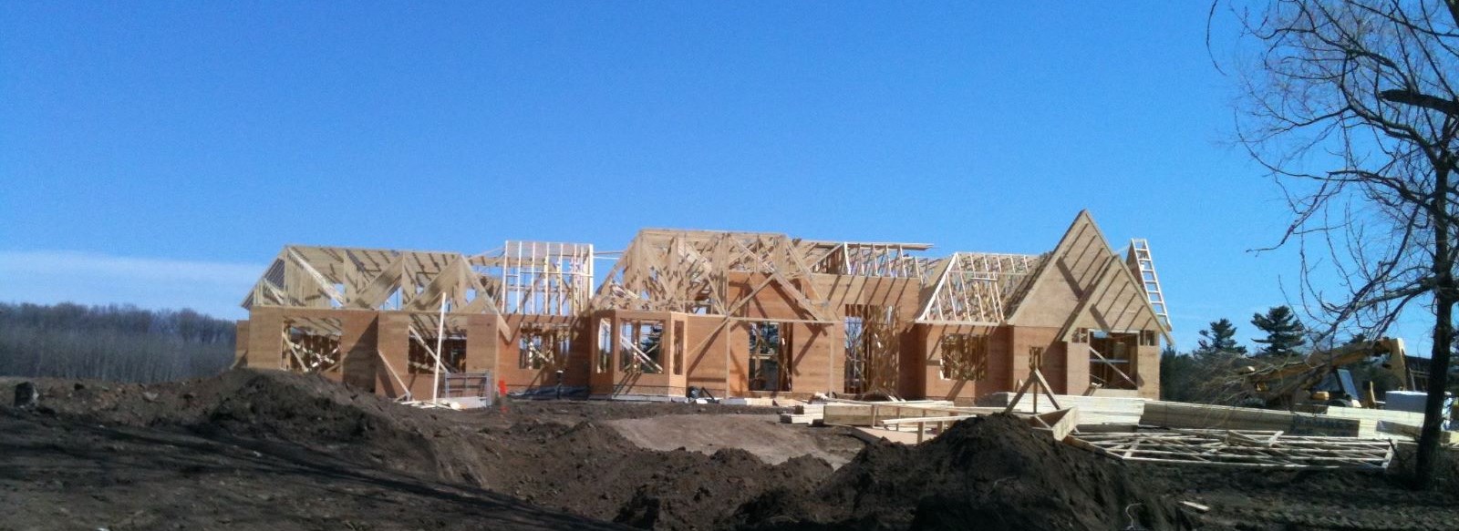 photo of houses in the first stages of being built