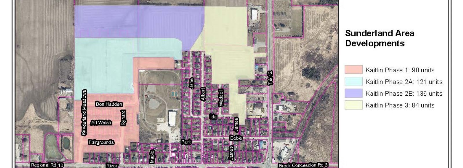 Sunderland Area Developments Map