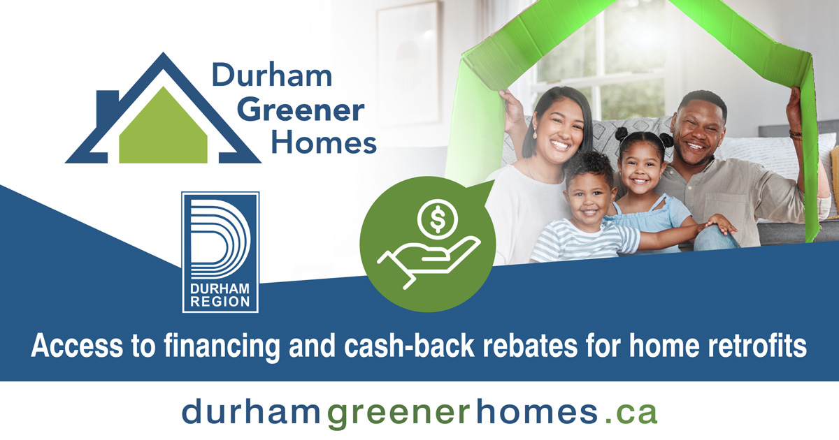 Image of Durham Greener Homes logo and Region of Durham Logo