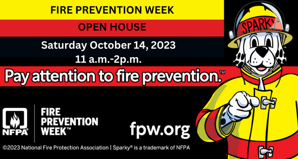 Sparky the fire dog - Fire prevention week open house 