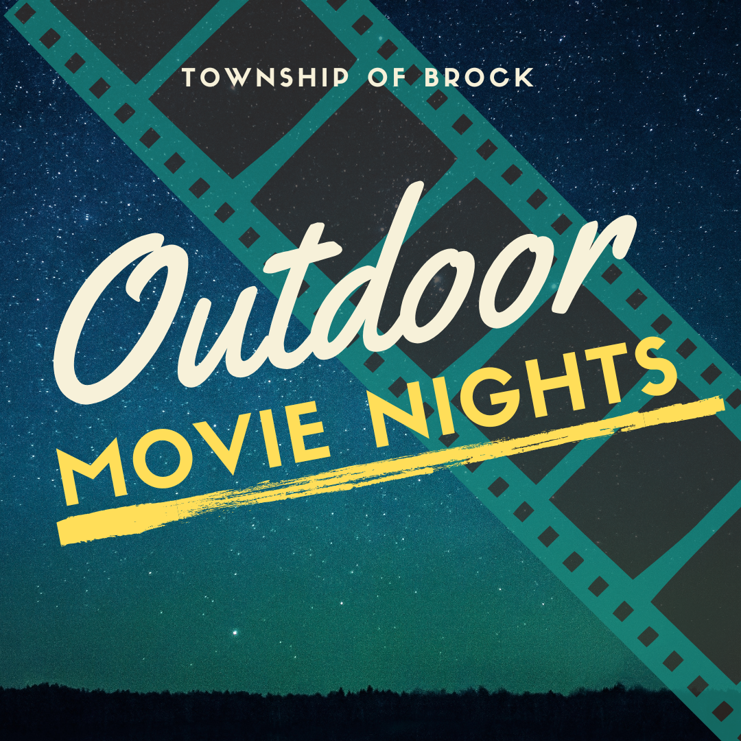 starry night with movie film txt reads outdoor movies 