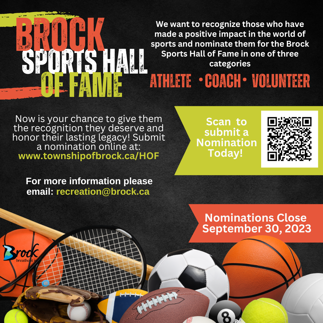 Sports hall of fame poster, basket ball, tennis ball, soccer ball, baseball bat