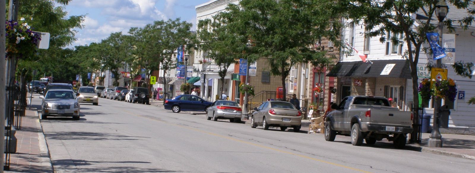 cars parked on street