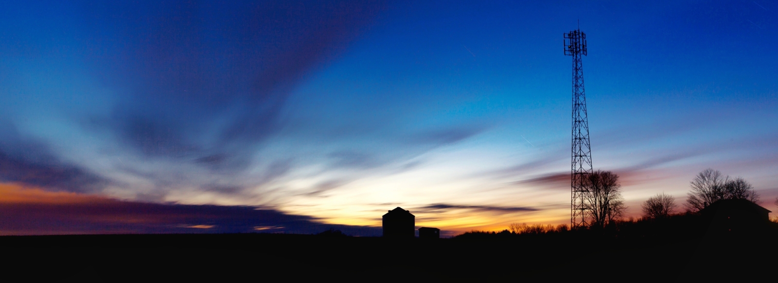 A stunning sunset in the country