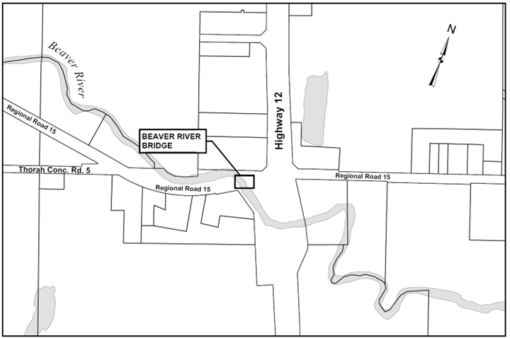 site map drawing of the proposed Beaverton Bridge
