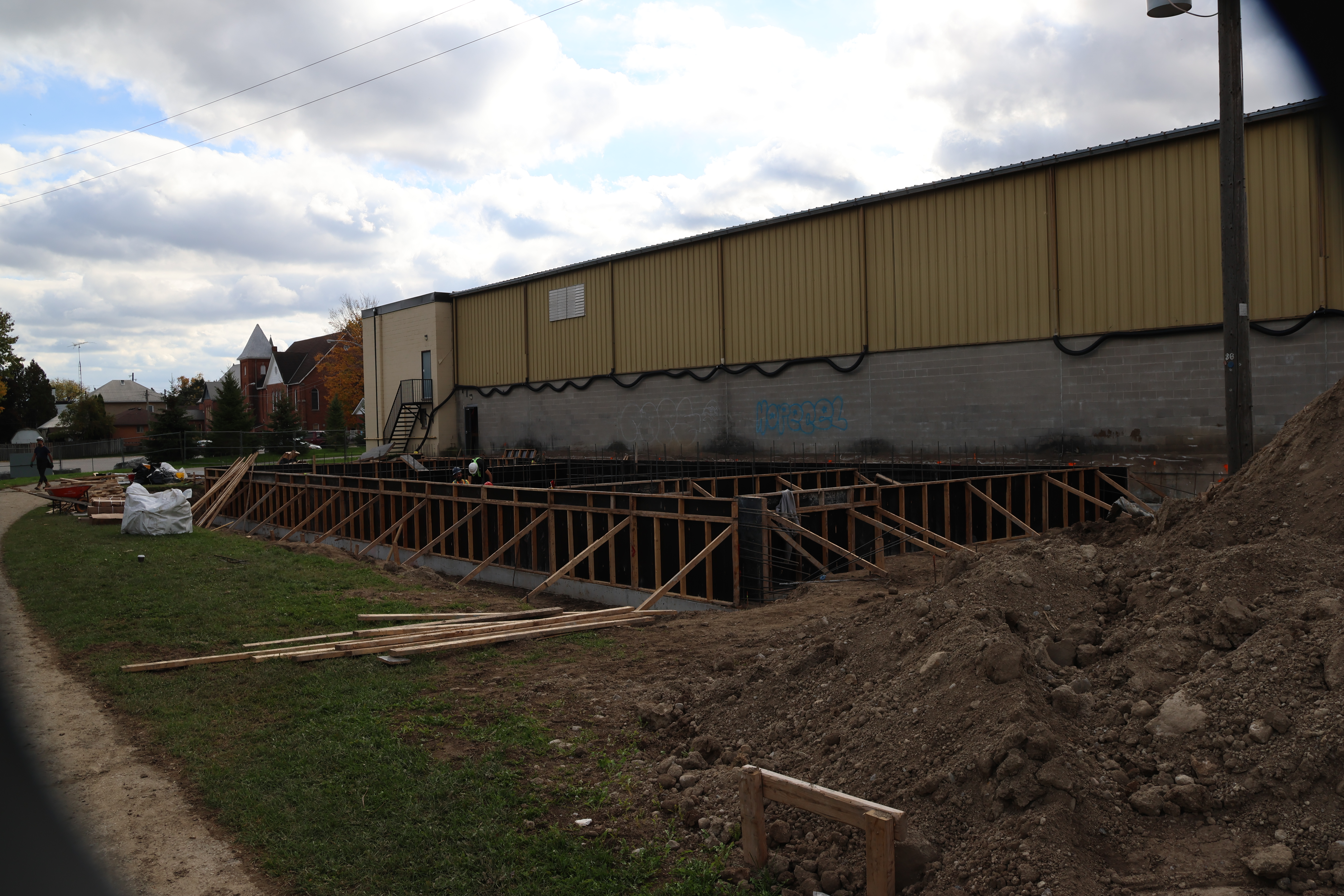 East side of arena construction