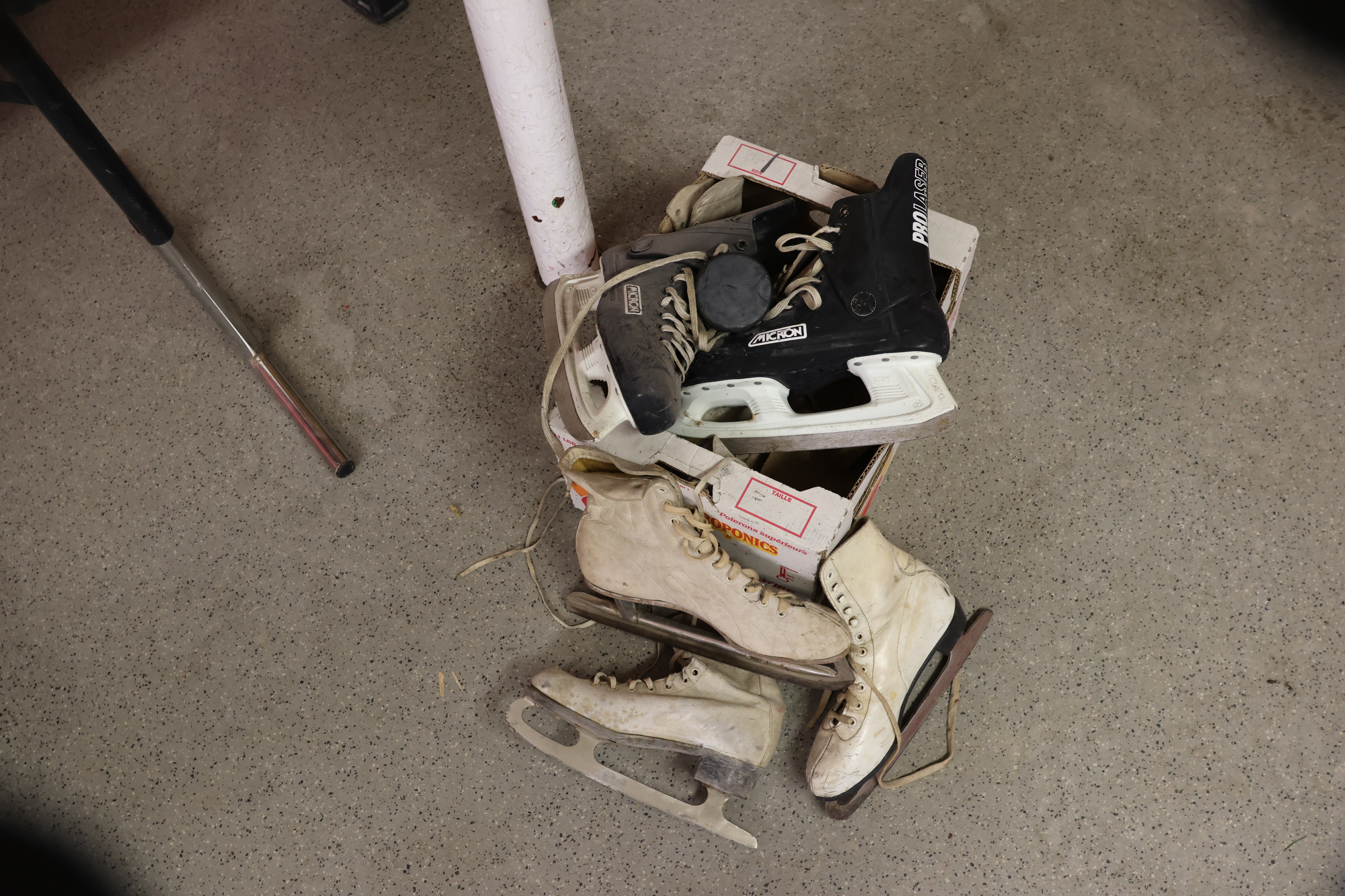 Old Skates found inside a wall